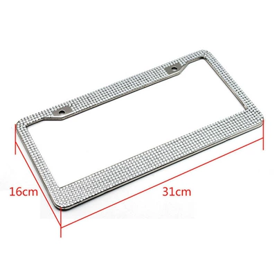 Diamond-encrusted License Plate Frame Refitting Auto — License plate holder/license plate holder