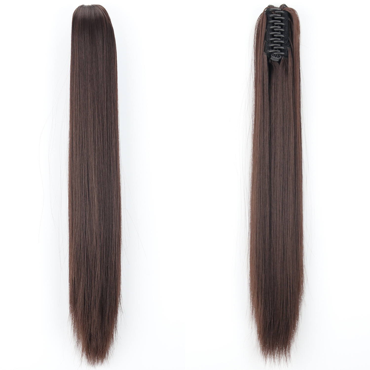 Dugi ravni sintetički rep s kopčom za kosu_voghion.com