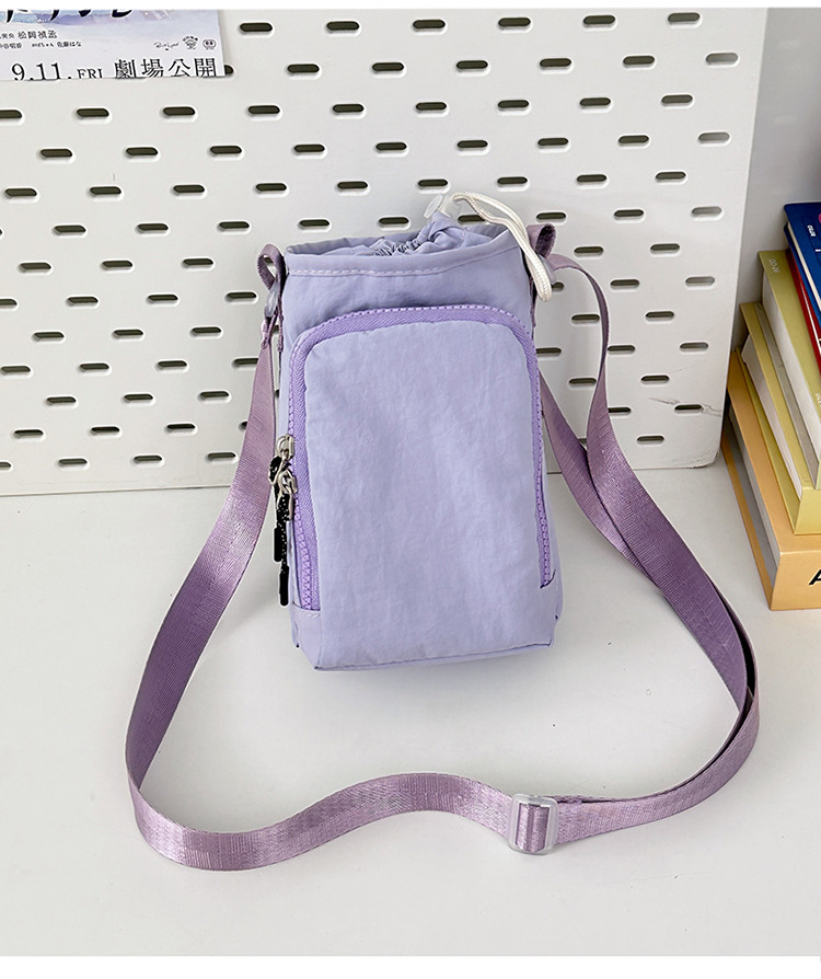 New solid-color student cycling casual women's bag, lightweight outdoor mobile phone bag and accessory bag undefined