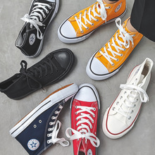 春夏新款情侣经典帆布鞋男女高帮基本款硫化鞋韩版学生板鞋子6638