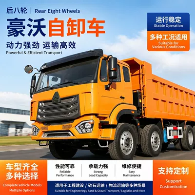 Cross-border export of HOWO dump trucks, port transport vehicles, mining sand and gravel engineering dump trucks, large-capacity box-type vehicles