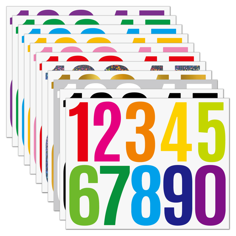 3 inch digital sticker large vinyl mailbox logo goods classification self-adhesive cutting mold waterproof digital sticker