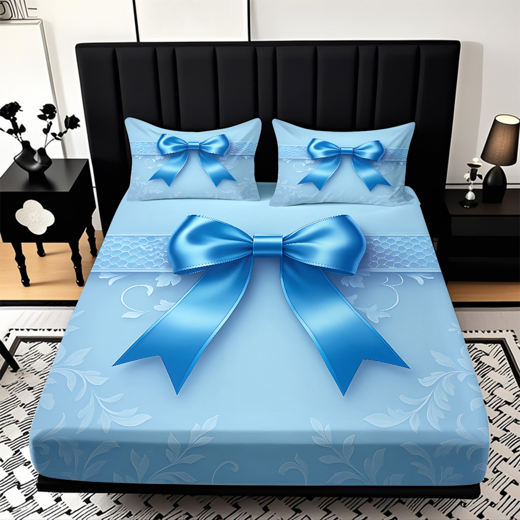 TEMU / JIT abrasión cama caseta serie de arco multicolor impresión digital 3D ropa de cama para dibujar se puede ajustar