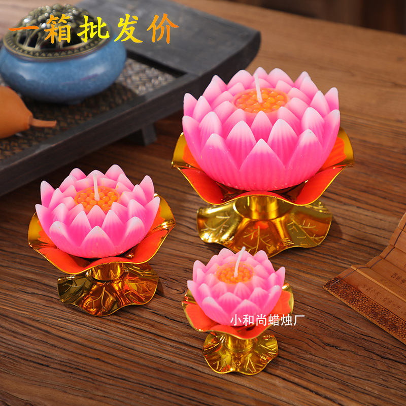 Little monk lotus lamp candle lotus candlelight lotus lamp for Buddhist red water floating, but also wish the manufacturer 2