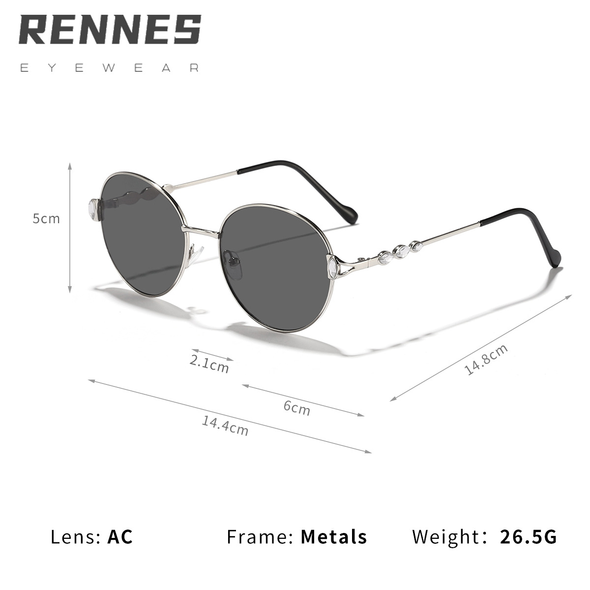 2024 nuevas gafas de sol de diamantes con montura redonda retro transfronteriza Y2K chicas calientes con el mismo estilo Gafas de sol de calle de alta gama