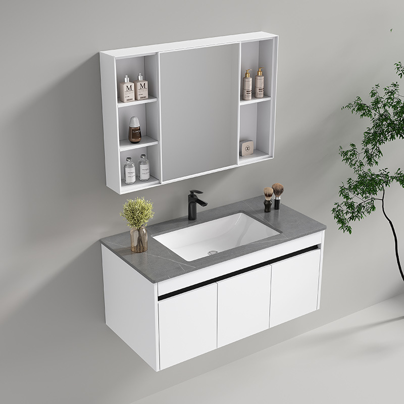 Directo de fábrica de panal de aluminio gabinete de baño de cerámica integrado espacio de baño de aluminio lavabo gabinete de lavado combinación