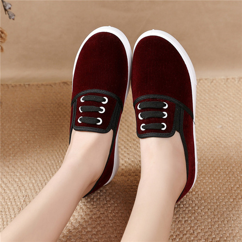 Summer Old Beijing Fabric Shoes for Women, New Work Shoes for Mothers, Comfortable Shoes for Middle-Aged and Elderly Women, Grandmothers' Shoes, Elderly Women's Shoes