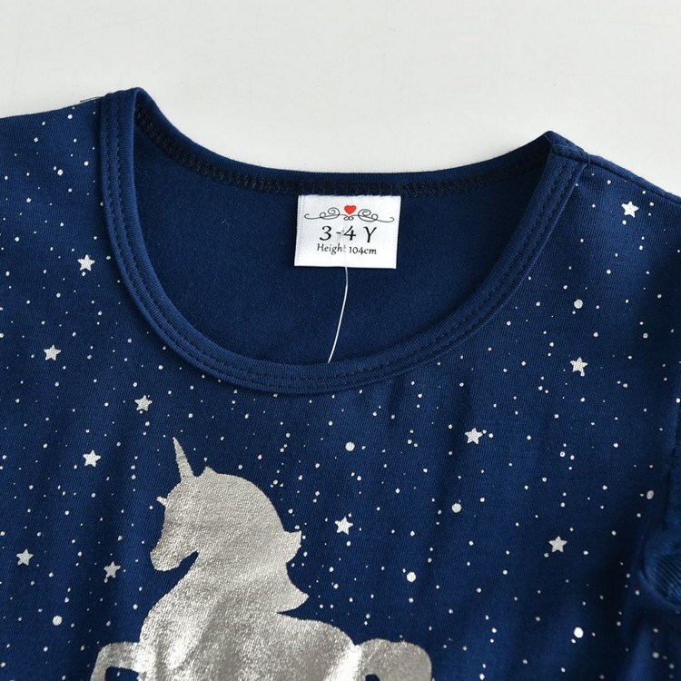 платье children's wear girls short-sleeved unicorn dress children's OTHER