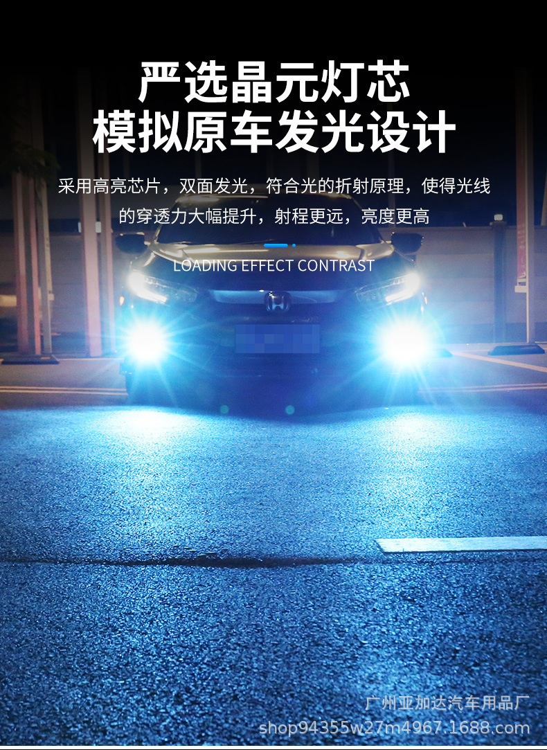 Car led fog lamp H11 9005 9006 H10 P13W H16 H8 H7 3030 super bright fog bulb