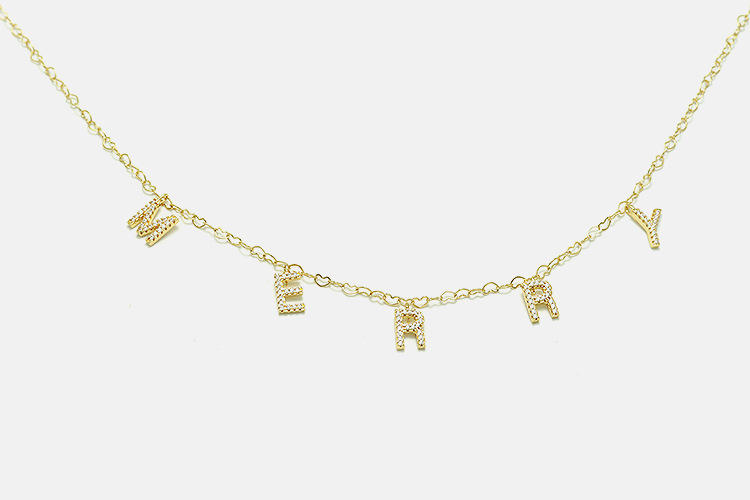 Mode Diy Brief Herzförmige Kette Schlüsselbein Kupfer Halskette display picture 3