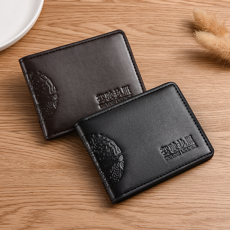 Funda de cuero para licencia de conducir, funda para tarjeta multifuncional para hombre, funda para tarjeta para licencia de conducir, carpeta para licencia de conducir, funda protectora dos en uno, bolsa de identificación