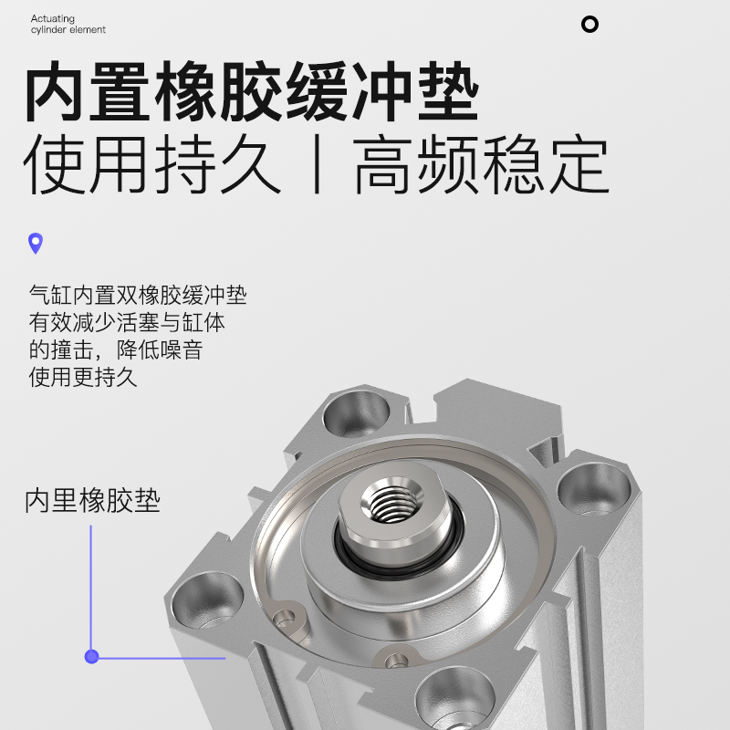 小型气动大推力薄型气缸SDA40/32/50/63/80X50\75\90-S-30\15\25B