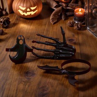 Cross-border New Halloween Napkin Buckle Black Bat Napkin Ring Western Restaurant Mouth Ring Banquet Party Napkin Ring