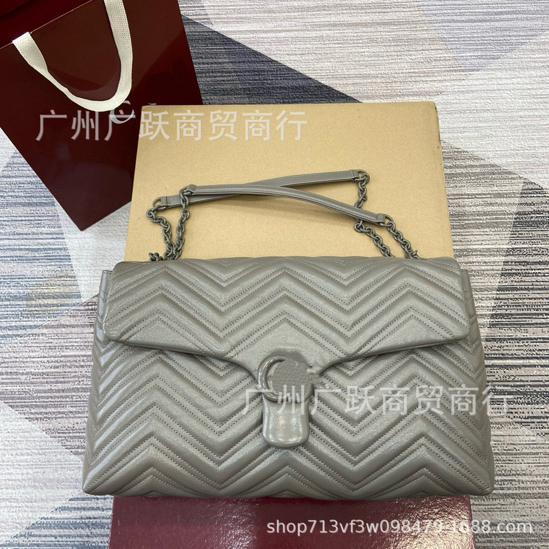 Gchi Fw25 Shoulder Bag Marmont Series Large Shoulder Bag Chain Bag High Quality for Cross-Border Without Reason