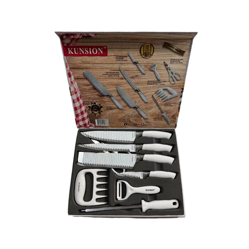 Fábrica Comercio exterior Venta Directa cuchillos ocho piezas traje cuchillos traje hogar rebanar cuchillo oso garra carne separador combinación utensilios de cocina