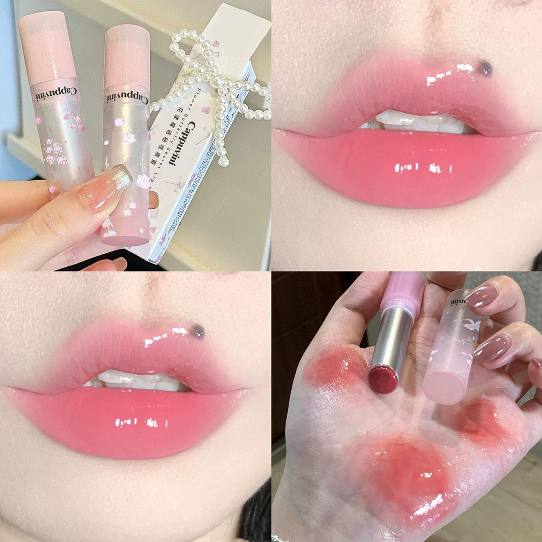 (Cross-border trading), cosmetic lip gloss, makeup primer, mirror effect, plump lips effect, intense hydration