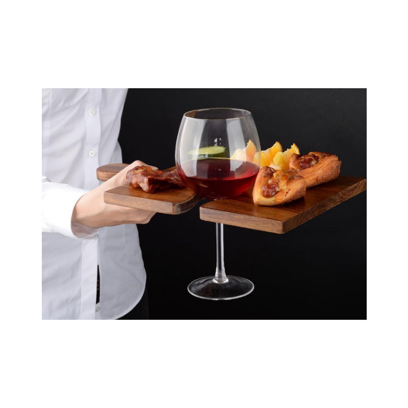 Rompecabezas, tabla de cortar, multiusos para el hogar, bandeja desmontable con asa, taza de vino de madera, bandeja para cenar, madera de acacia