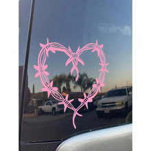 I 43500 Heart Hollow Car Glass Sticker �����ο�����������ֽ