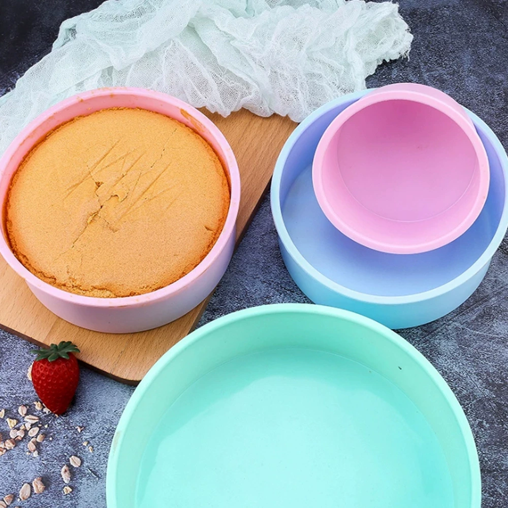 4/6/8/10 дюймов круглые формы для торта силиконовые формы для выпечки формы для выпечки с несколькими размерами день рождения формы для торта