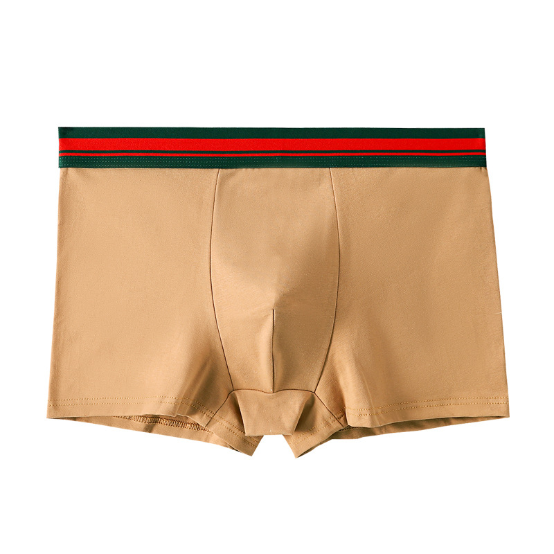 Pantalones de algodón de alto grado para hombres antibacterianos transpirables entrepierna de grafeno impresión de color sólido pantalones de regalo para hombres