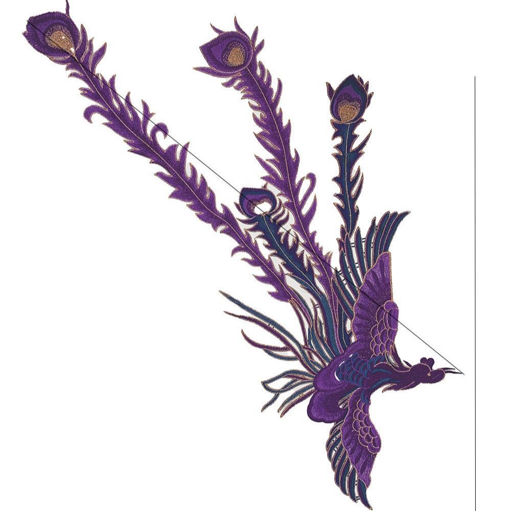 凤凰刺绣布贴绣花片旗袍礼服牛仔辅料衣服DIY装饰品