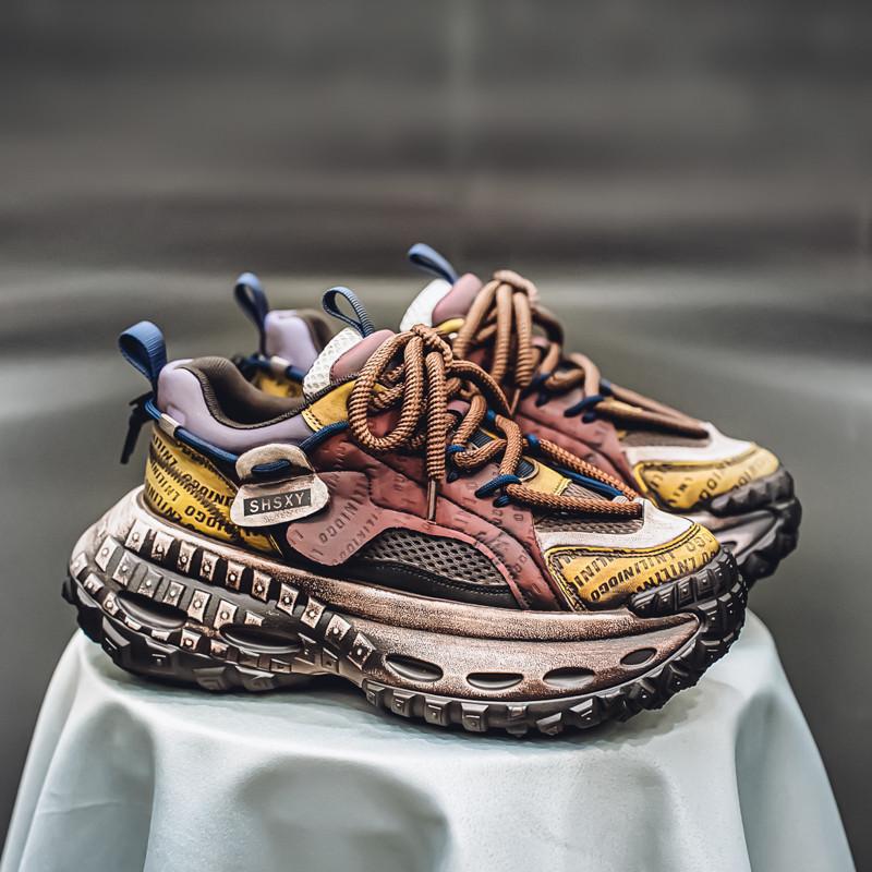 2025 cuatro estaciones de zapatos de malla transpirables zapatos de nicho al aire libre zapatos de papá chatarra el viento de Harajuku hace viejos zapatos sucios zapatos de hombre
