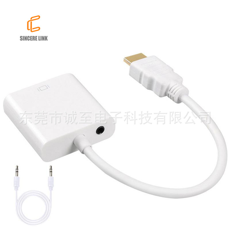 El punto del fabricante HDTV a VGA HD HDDC convertidor de audio y vídeo HD HD cable adaptador hdtv a vga