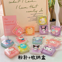 新商品のエアクッションのパフと箱付きの水滴の乾湿両用の散粉餅の化粧品の化粧品の化粧のスポンジのパフ