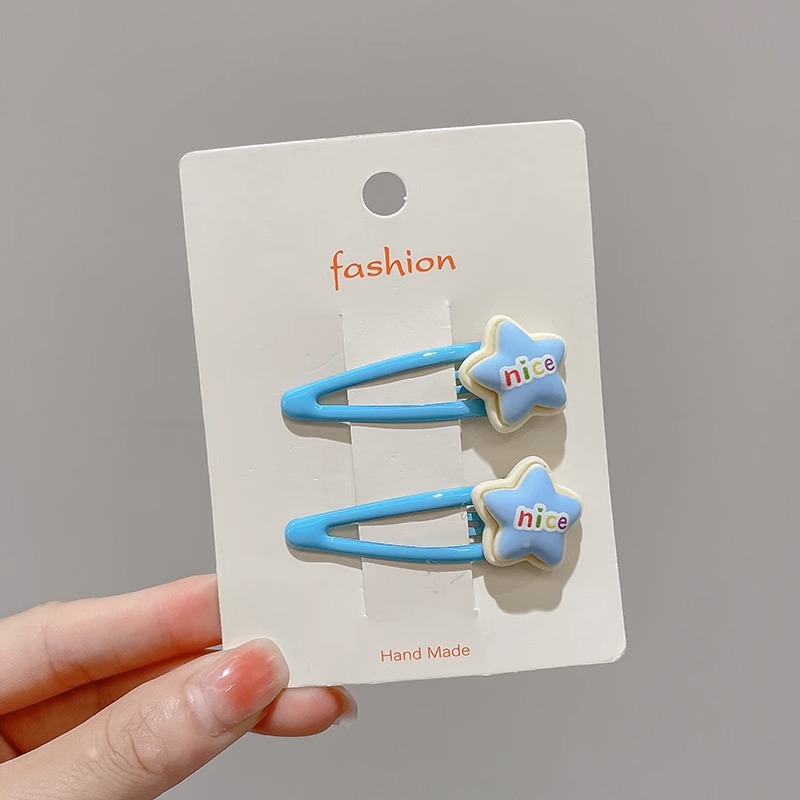 Pinza para el cabello de dopamina sin costuras de color caramelo clip lateral femenino flequillo clip para el cabello roto tocado clip de pico de pato y2k horquilla de una palabra