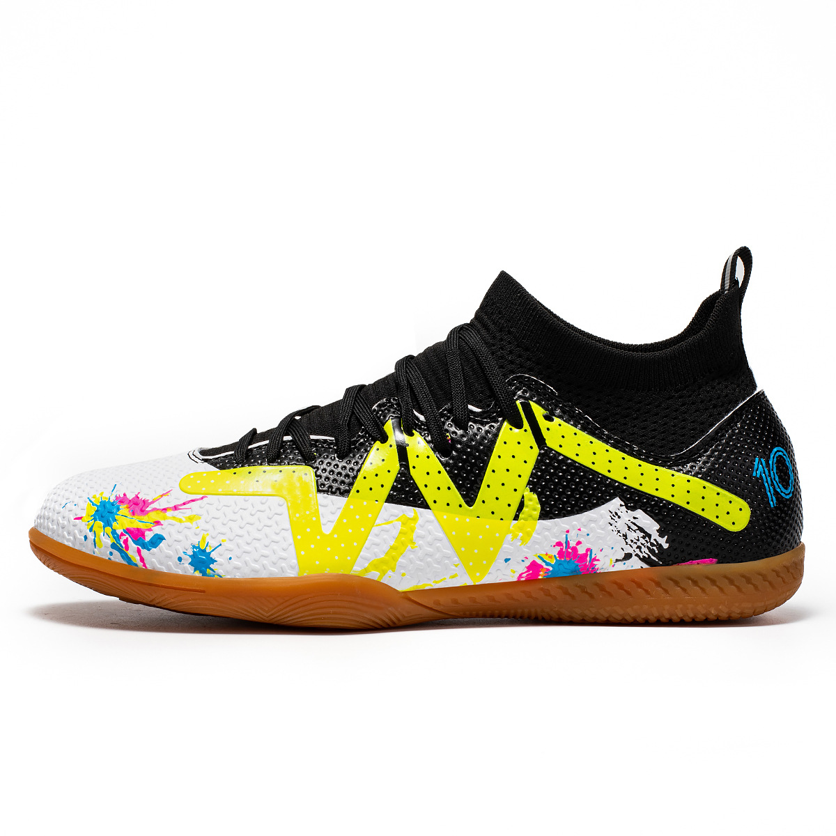 2025 nuevos zapatos de fútbol para hombres y mujeres, estudiantes jóvenes, césped plano, nueva fábrica antideslizante interior transfronteriza