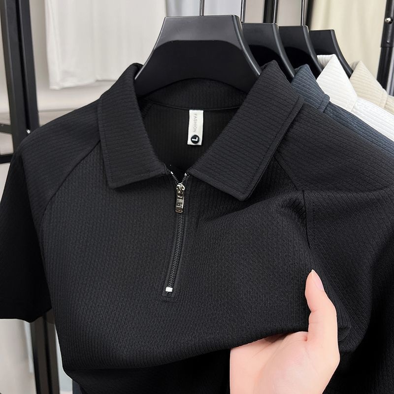 Summer polo with zipper