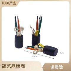 Dollhouse Doll House Mini Learning Props Accessories Simulation Pen Holder Miniature Model BJD Pencil Ruler