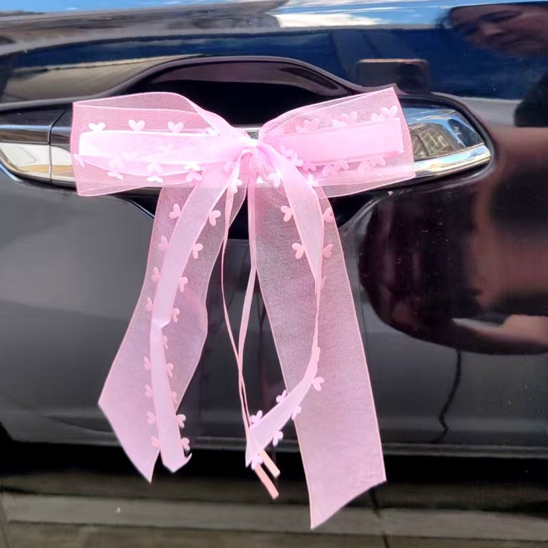 結婚車桃心紗蝶結び祭りパーティー蝶結びアマゾン国境を越えて人気スポットの結婚車蝶結び|undefined