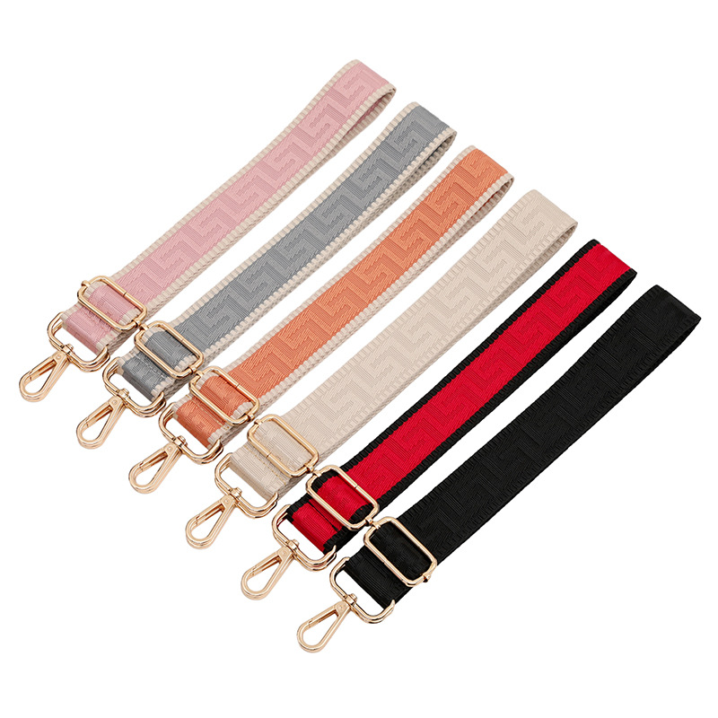 Polyester Color Block Bag Strap display picture 2