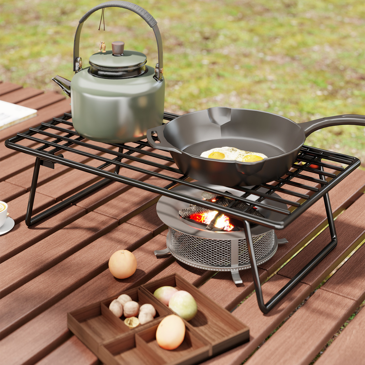 Soporte Portátil para Estufa de Camping, Multifuncional, para Picnic
