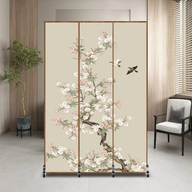 Перегородка в китайском стиле для входа, спальни в отеле, складной мобильной фойе, гостиной, небольшой квартиры, простая перегородка для домашнего использования.