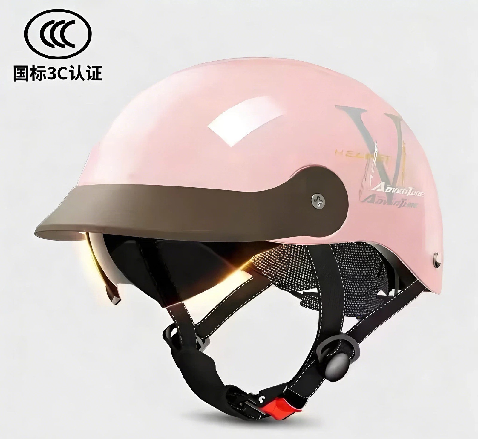 Retro visor electric vehicle safety helmet for women, 2026 new model for men, summer, with concealable sun protection sunglasses for electric scooters