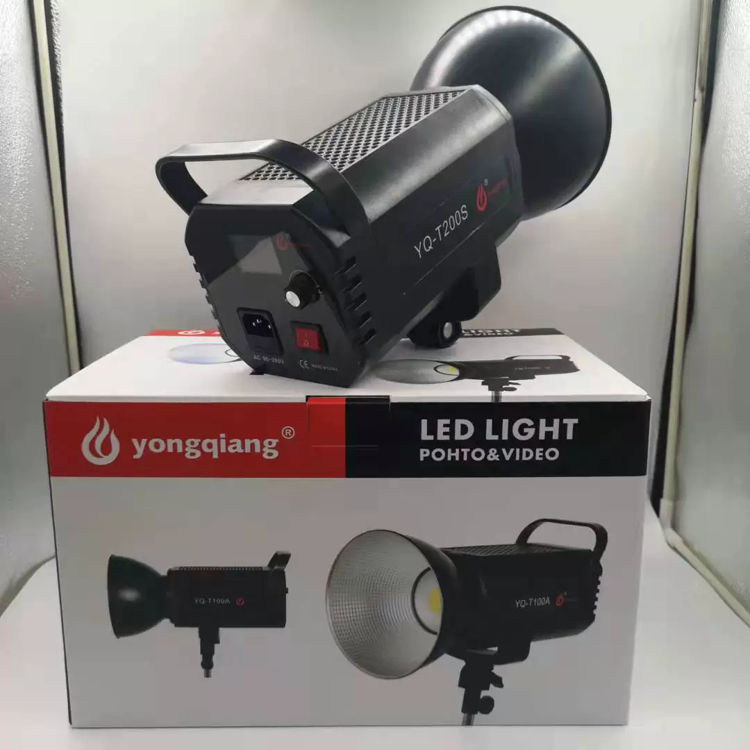 Портативный свет для видеотрансляций Yongqiang YQ200/300, 200W, регулируемая цветовая температура, COB свет для фильмов и телевизионной студии, свет для фотосъемки