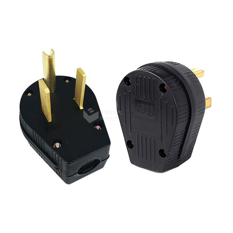 NEMA 5-50P美标插头 50A一大一小插脚极性直插插头 跨境货源