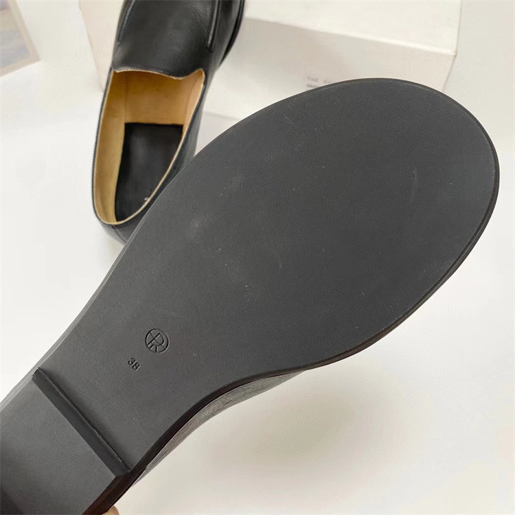 The * Row Single Shallow Mouth Round Head Flat Bottom Small Comfortable and Lightweight Genuine Leather Lefu Workplace_voghion.com