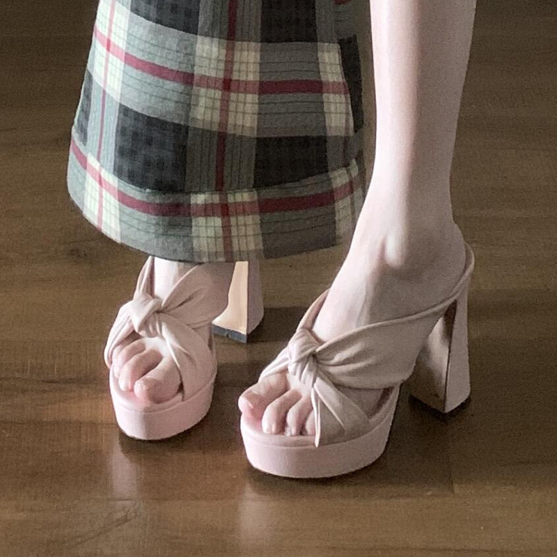 Sexy French Style Chunky High Heel For Women 2025 New Summer Outdoor Wear With Dress Perfect Comfortable Sandals_vogvips.com