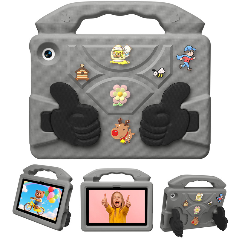 Suitable for Samsung Kindle Fire HD7 (2022) tablet, cartoon-themed protective case with a thumbprint design