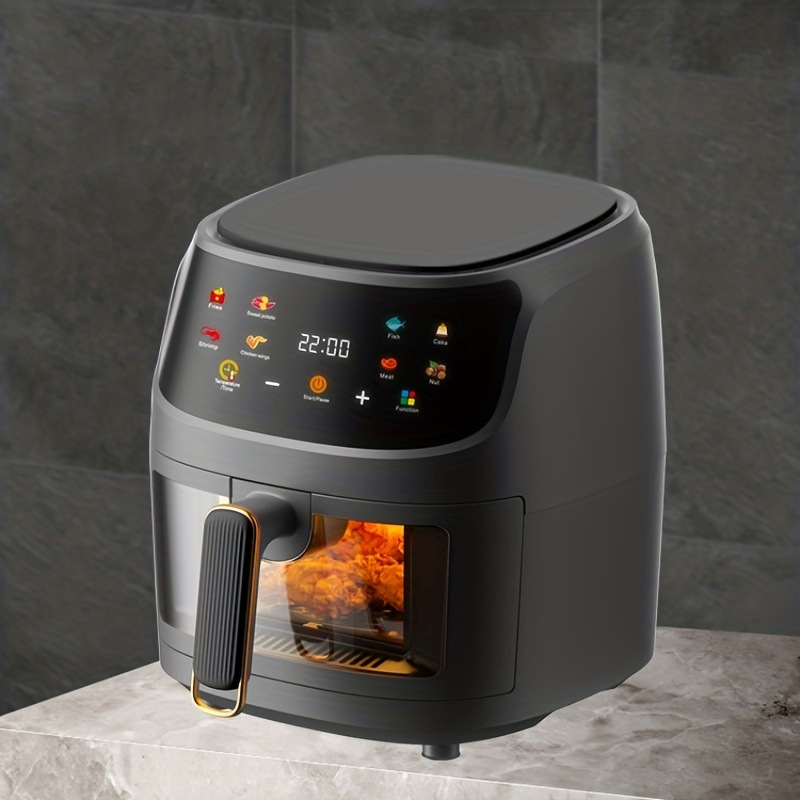 1.59gal Large Capacity Colorful Touch Screen Air Fryer Transfronterizo