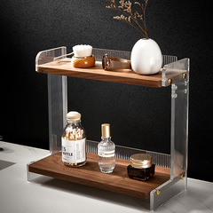 Bathroom countertop storage rack acrylic desktop storage rack toilet walnut storage rack bedroom cosmetics storage