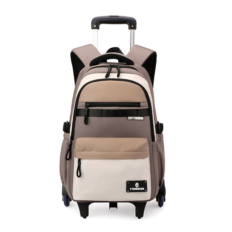 Mochila escolar natural de barra de arrastre de pescado de gran capacidad para estudiantes de secundaria