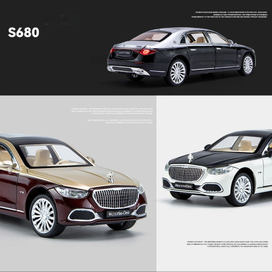 (Window box) simulation 1 to 24 Big Ben Maybach S680 alloy car model toy wholesale delivery