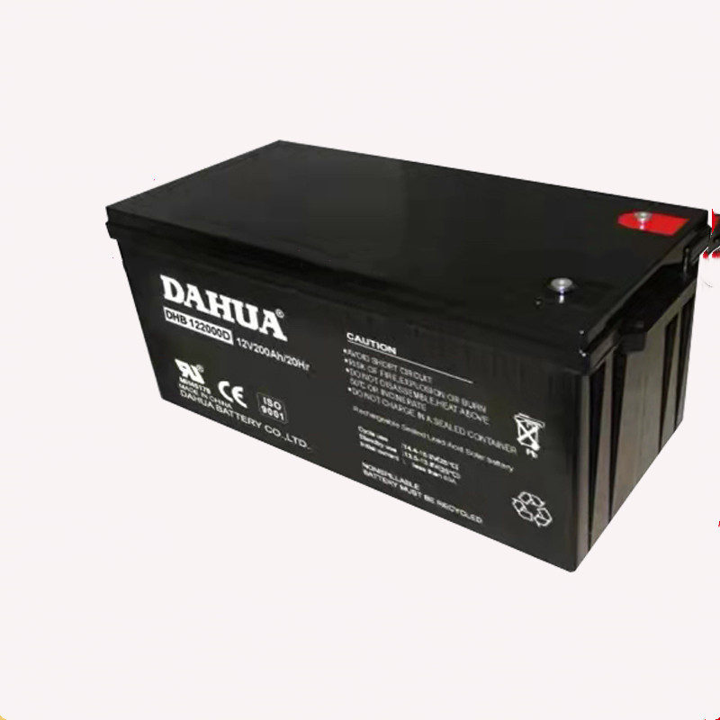 大华蓄电池DHB122000 免维护12V200AH消防 通讯UPS EPS太阳能电源