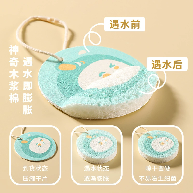 Моющий губка из древесной массы с рисунком Sponge для посудомоечной машины, впитывающая воду, волшебная салфетка-уборка, не прилипает к маслу, щетка для кухни, полотенце