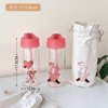 Cute cup with glass, cartoon glass stainless steel, wholesale