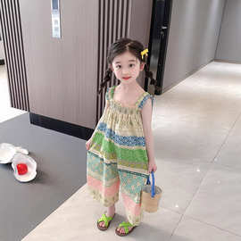 儿童装吊带连体衣服宝宝夏季裤子2026年新款女童夏装防蚊裤洋气潮